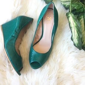 Vince camuto Leather upper varana pump wedge